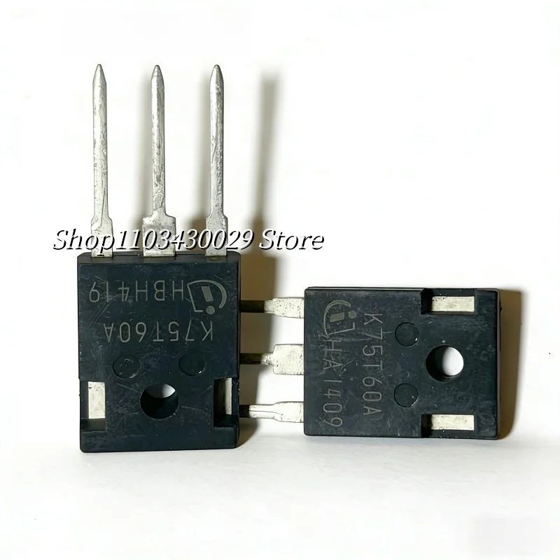 

10 шт. восстановленных оригинальных силовых транзисторов IGBT IKW75N60TA K75T60A TO-247 75A 600V
