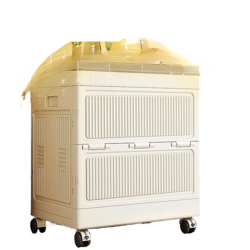 

Clothes storage box, household large-capacity flip-top finishing box, foldable