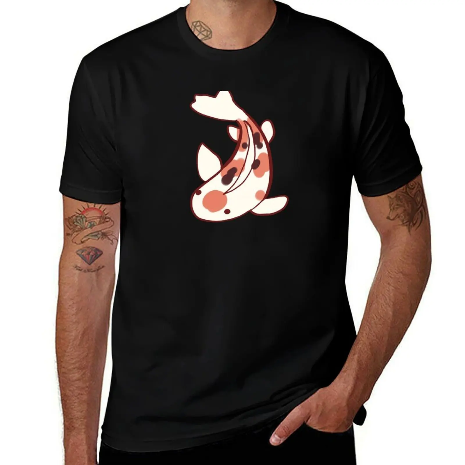 

Koi fish T-Shirt blacks man clothes cotton graphic tees graphics outfits for men