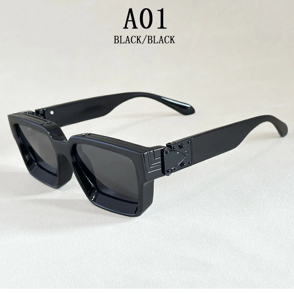 Quadratische Sonnenbrille für Herren, Retro-Millionär-Sonnenbrille für Damen, 2025, trendige Vintage-Urlaubsmode, Brille, Gafas De Sol Hombre Lunette – Detail 6