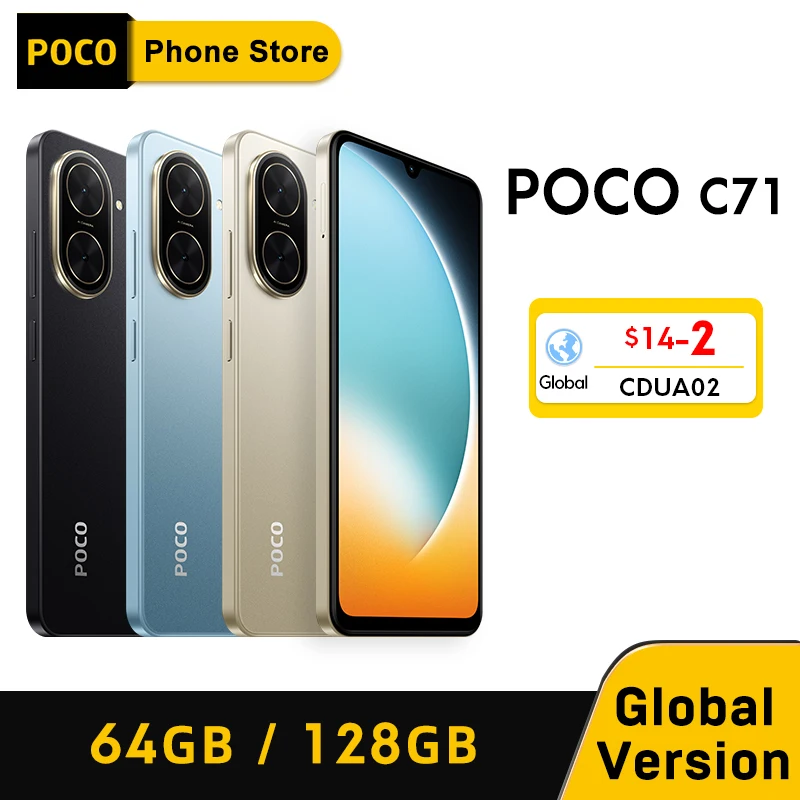 【Brand+】Xiaomi POCO C71 15W 32MP 5200 mAh Battery Global version 15W Smartphone