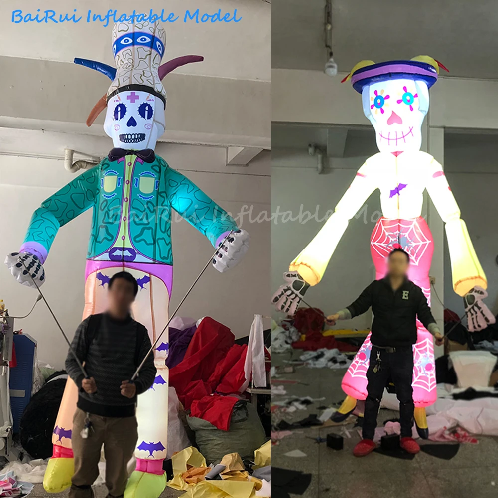 Riesige Aufblasbare Halloween-Kostüm-Requisiten LED-Leuchtende Performance-Puppe Spielplatz Nachtclub-Clown für Event-Werbung – Detail 3