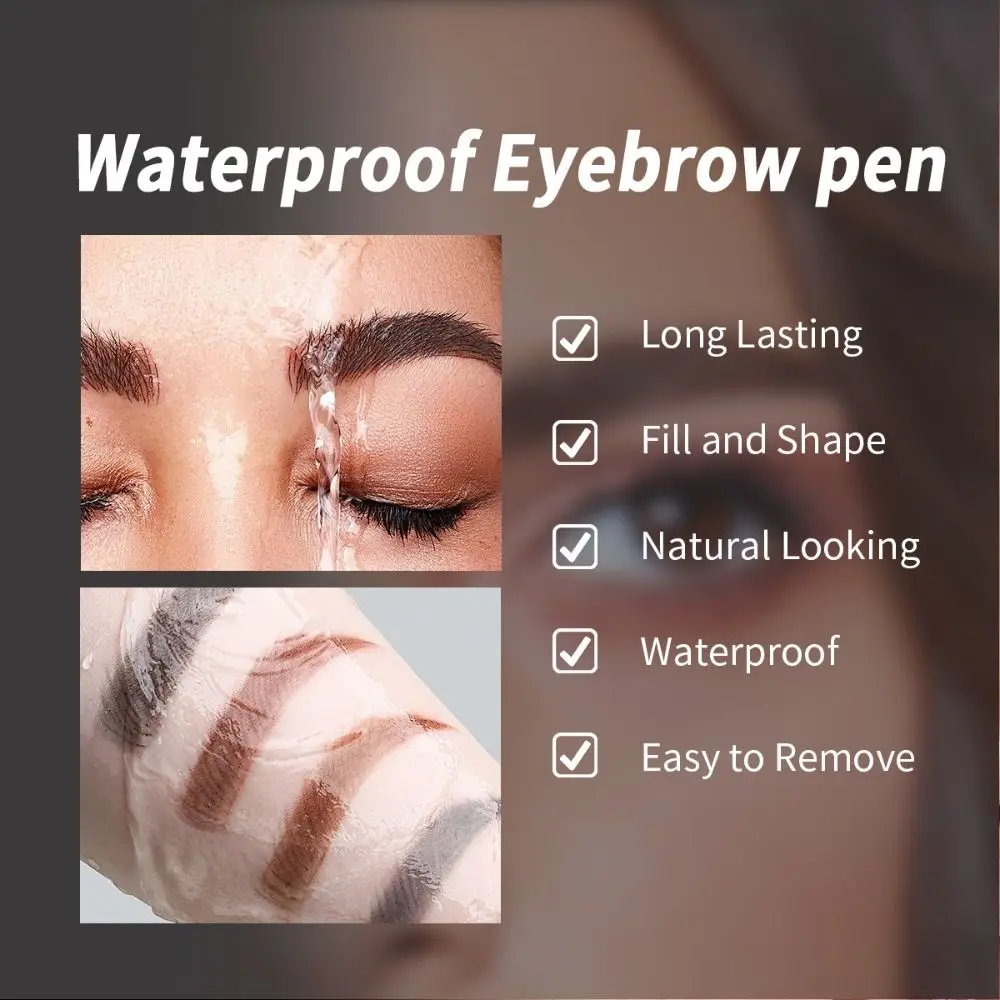 New Eyebrow Brush Double Head Eyebrow Pencil Waterproof Anti Sweat Eye Brow Brush Tint Non Easy To Fade Long-Lasting