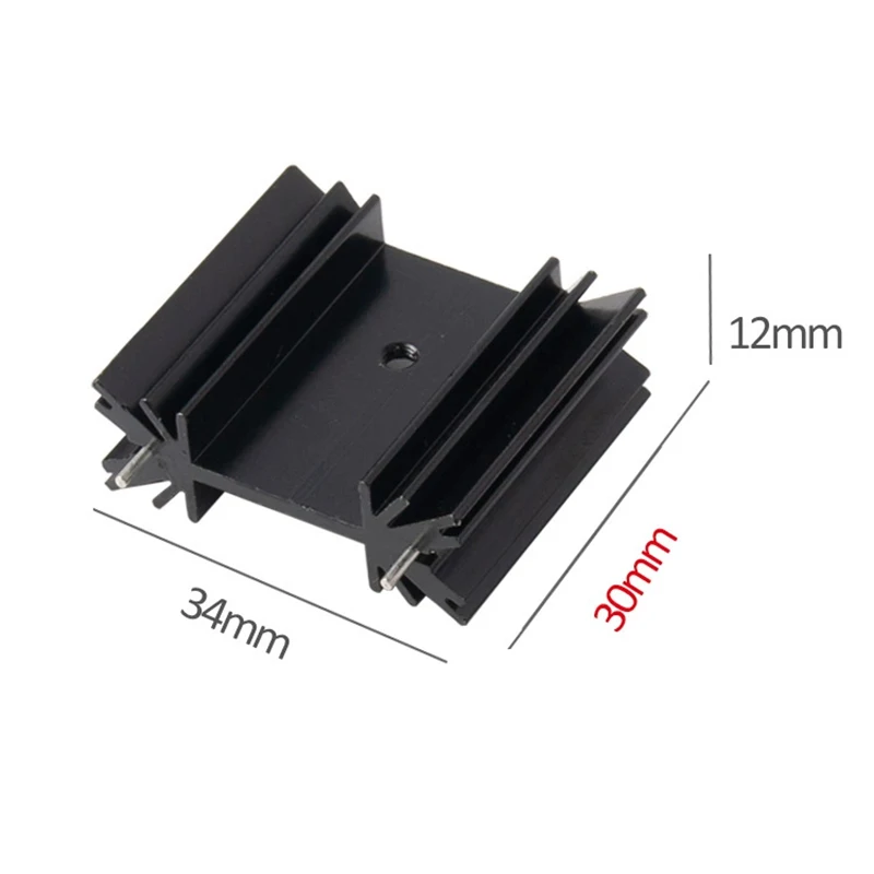 5 Pcs TO-220 Triodo MOS Transistor Tubo Dissipatore di Calore Del Radiatore di Raffreddamento 34X12MM H25mm H30mm H38mm Dissipatore di Calore FINNI IC Radiatori In Alluminio