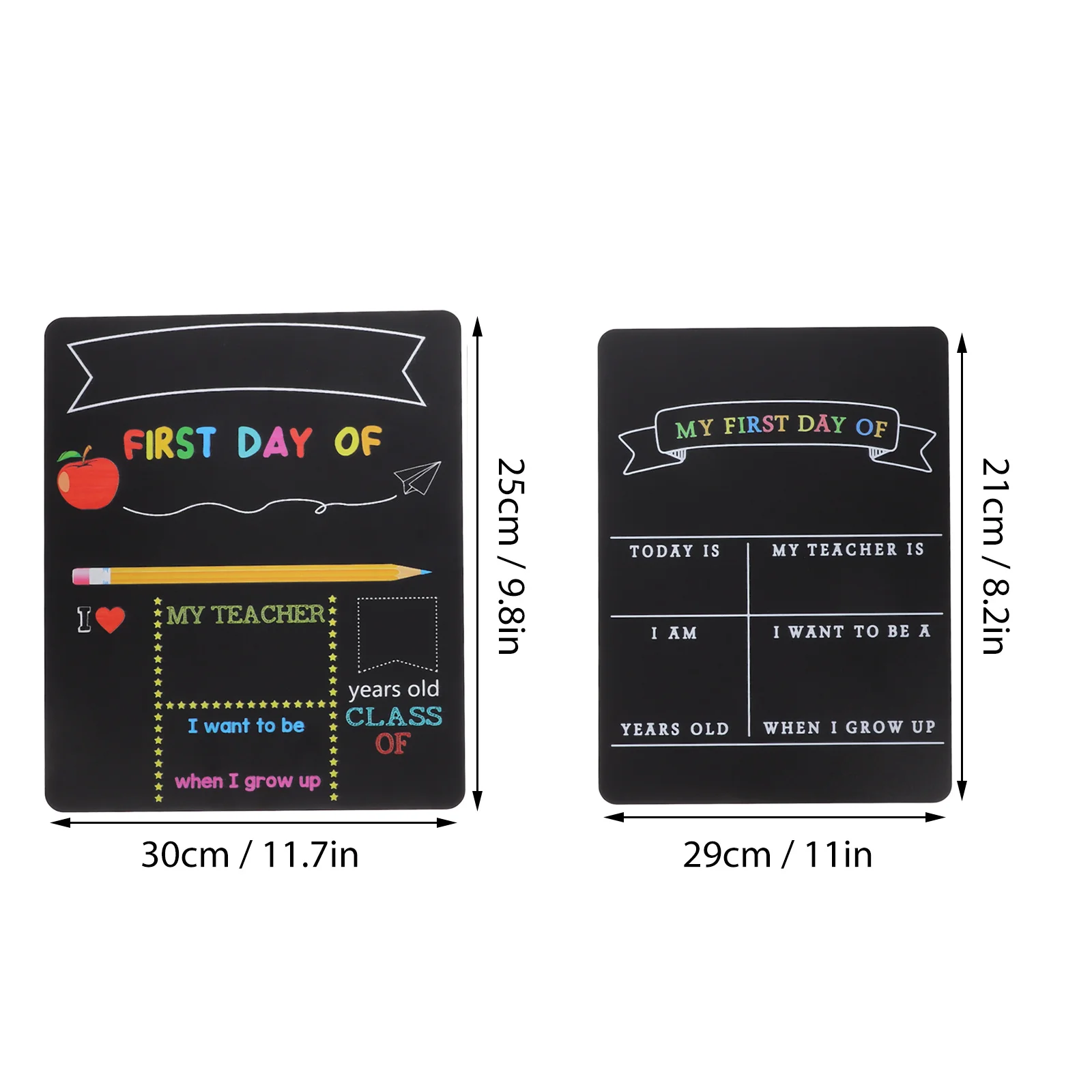 2 stuks dubbelzijdig terug naar school schoolbord herbruikbaar bord voor eerste dag kleuterschool basisschool
