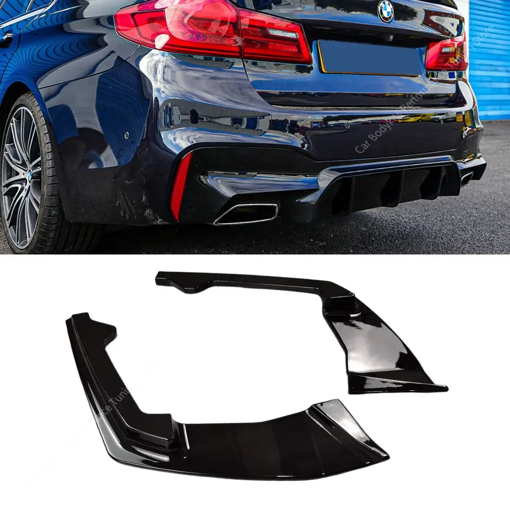 Diffusore Splitter posteriore per BMW G30 520i 520d 530i 540i 550i M Pack Double-Sided Single-Exit Mod M5 paraurti Spoiler Lip 2017-2023