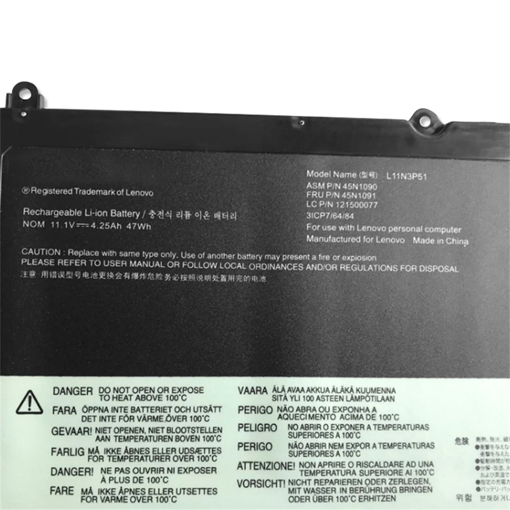 L11N3P51สำหรับ Lenovo แล็ปท็อปแบตเตอรี่ ThinkPad T430U L11S3P51 45N1089 45N1091 47Wh 11.1V