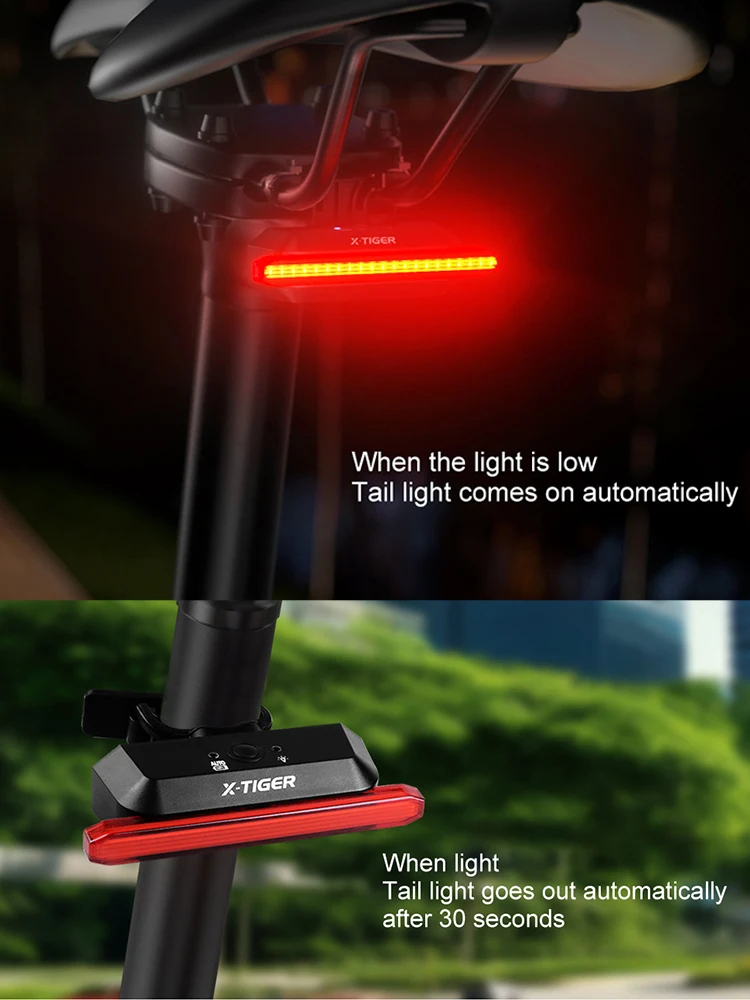 AliExpress X-TIGER Red LED Bike Tail Light Super Bright USB Rechargeable Rear Bike Light IPX5 Waterproof Safety