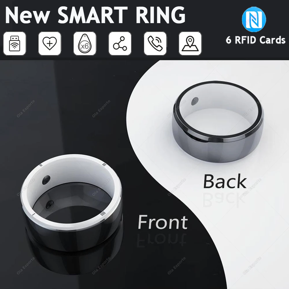 2024 Hot Sales R5 Smart Ring Access Card Storage Ring Intelligent Health Rings GPS IC ID NFC 6 Cards 128GB Wireless Disk Sharing