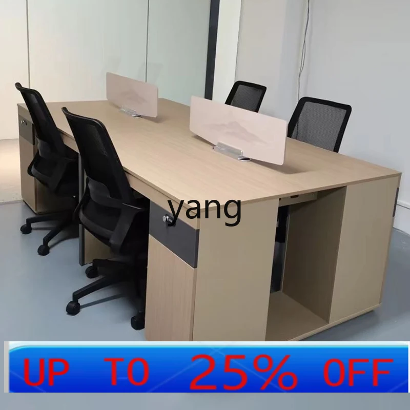 

LMM simple modern office desk screen baffle desk and chair combination