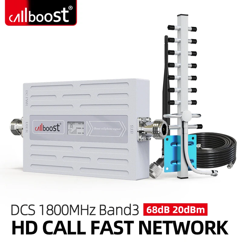 Callboost 4G LTE Signal Booster DCS 1800 Mobile Phone Repeater GSM Cellular Amplifier Newtwork Booster Band3 LTE Antenna Amplifi