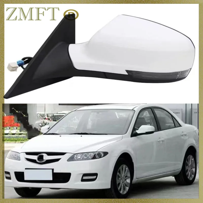 Car Outer Rearview Side Mirror Assy With Electric Adjust Folding Heating For MAZDA 6 GG1 2013 2014 2015 Base Color 7/8 PINS