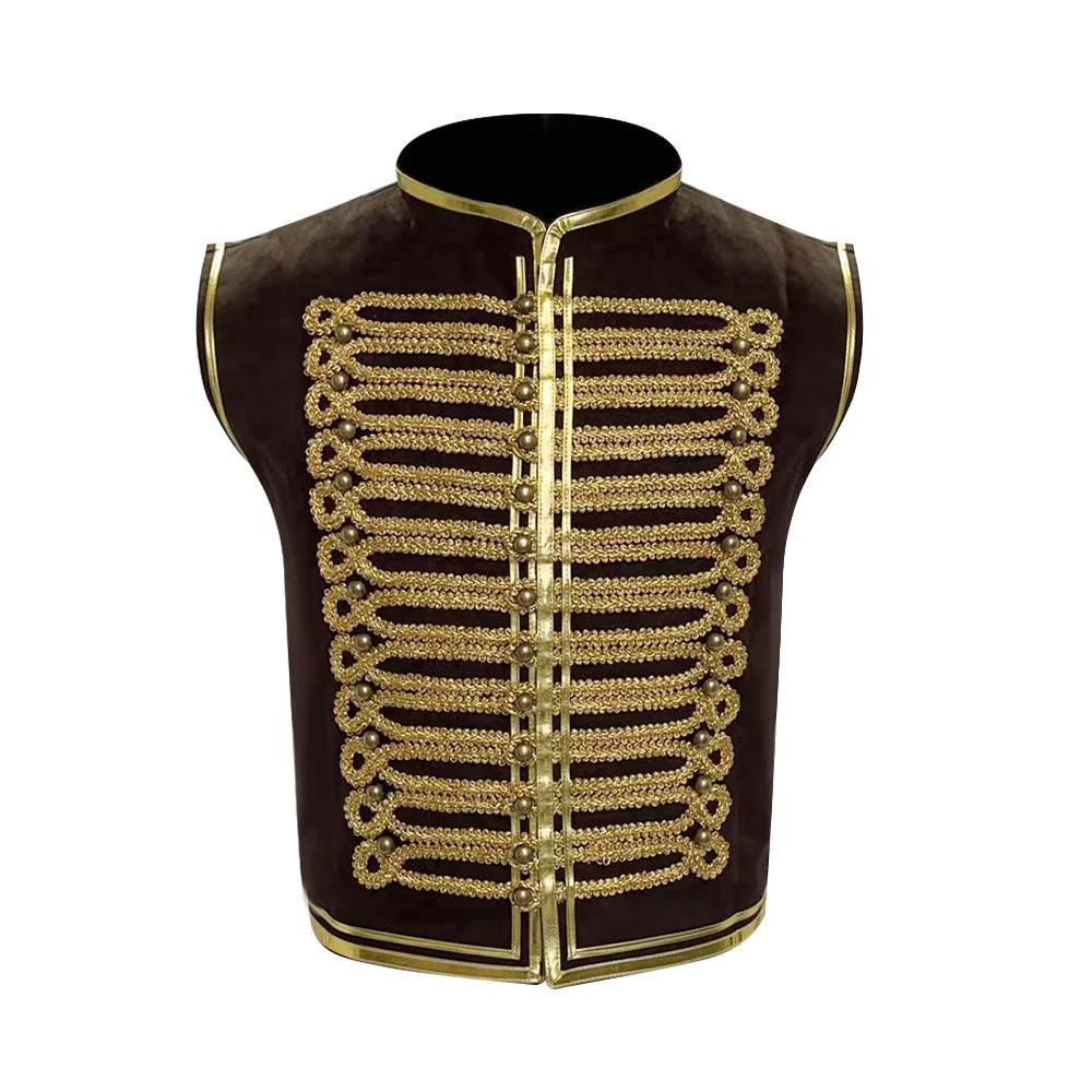 Herren Vintage Steampunk Gothic Anzug Weste Mittelalter Kostüm Jacke Slimfit Britischer Stil Retro Hochzeitsweste