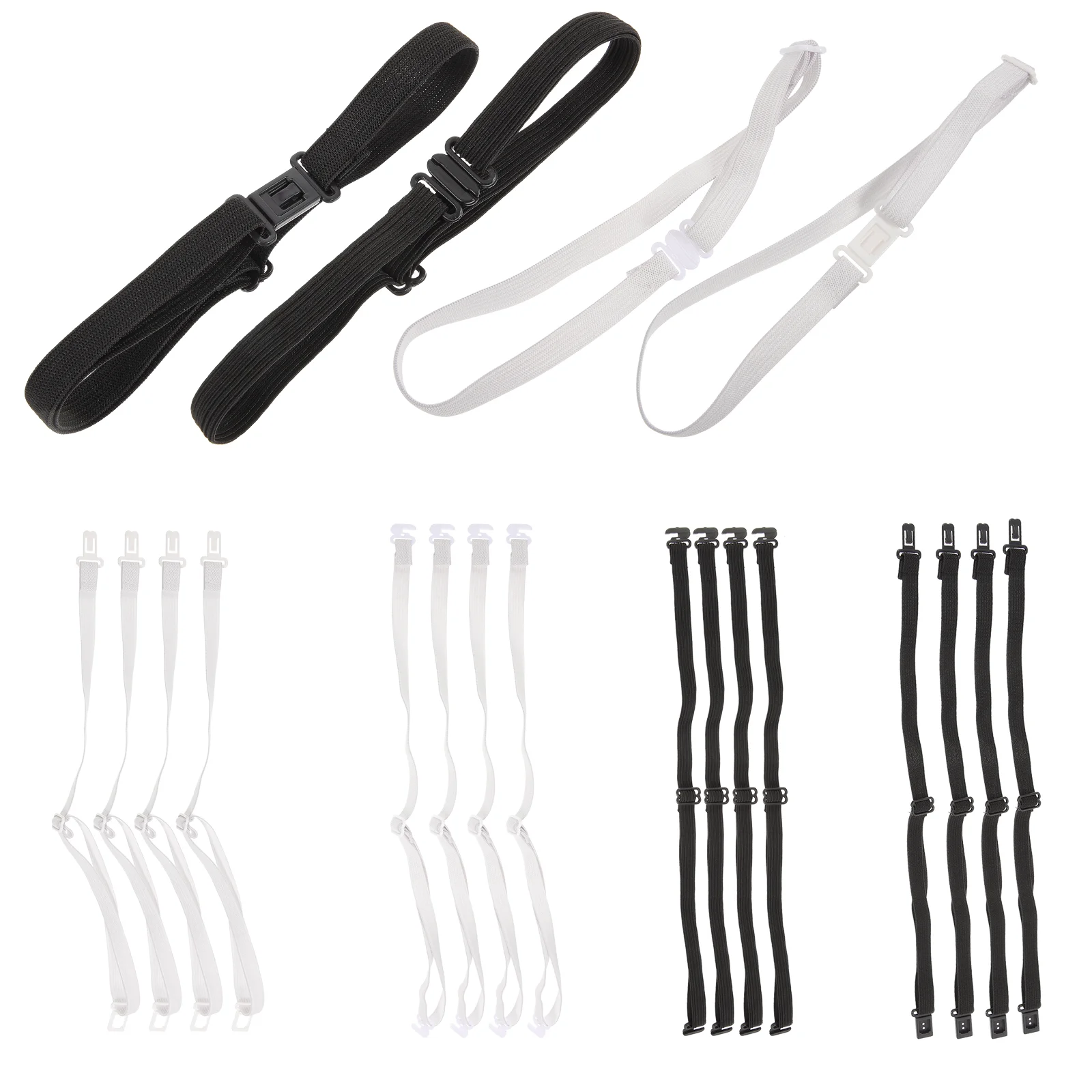 20 Pcs Black Bow Tie Extension Strap Adjustable Band Water Proof Bow-knot Belt Baby