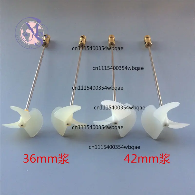 DIY Remote Controller Propeller Set, 36/42mm Full Immersion 3-Blade Boat Prop, 2mm Shaft Kit