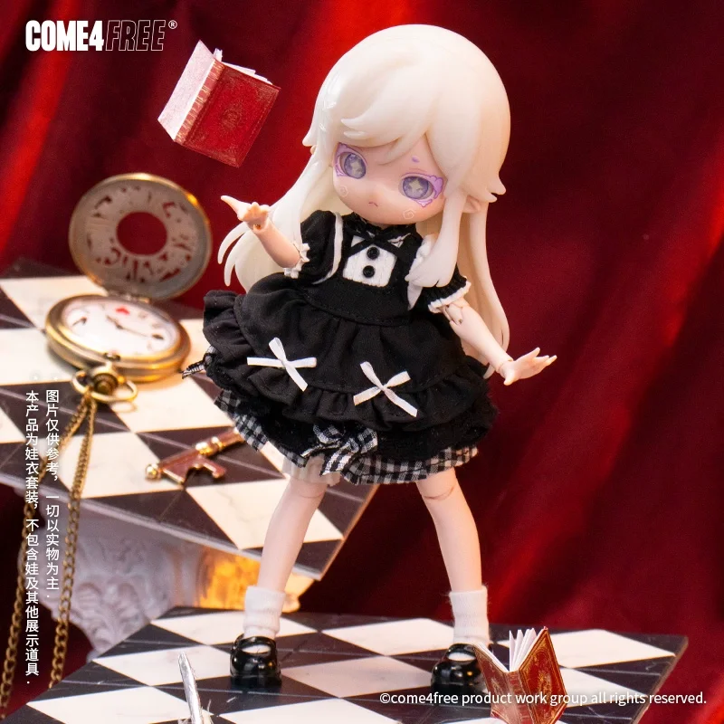 

COME4FREE Midnight Alice Fairy Tale Series, комплект одежды для кукол 1/12, одежда для кукол BJD, совместимая с аксессуарами для кукол OB11