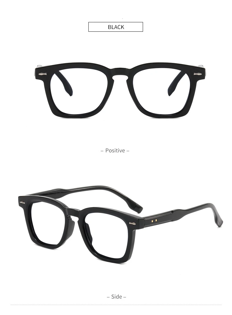 Mode Marke Design Retro Quadratischen Männlichen Exquisite Dekoration Brillen Rahmen Photochrome Anti Blau Licht Männer Lesebrille 0 ~ + 6 – Detail 12