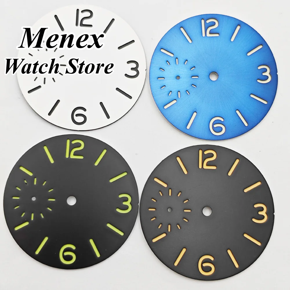37mm Sterile Green Luminous Dial Multi-Color Fit ETA6497 ST3600 Small Seconds Hand Watchmaker DIY Mod Replacement Parts