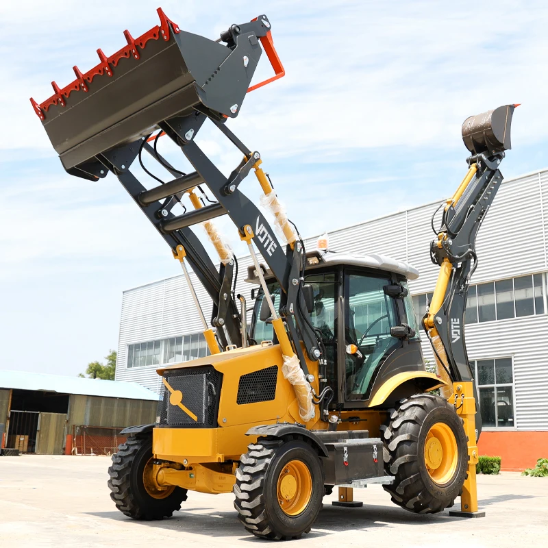 CE 2.6 Ton 4x4 Wheel Mini Backhoe  Loader For Sale  EPA Diesel Engine Construction Micro Excavator Machinery customized