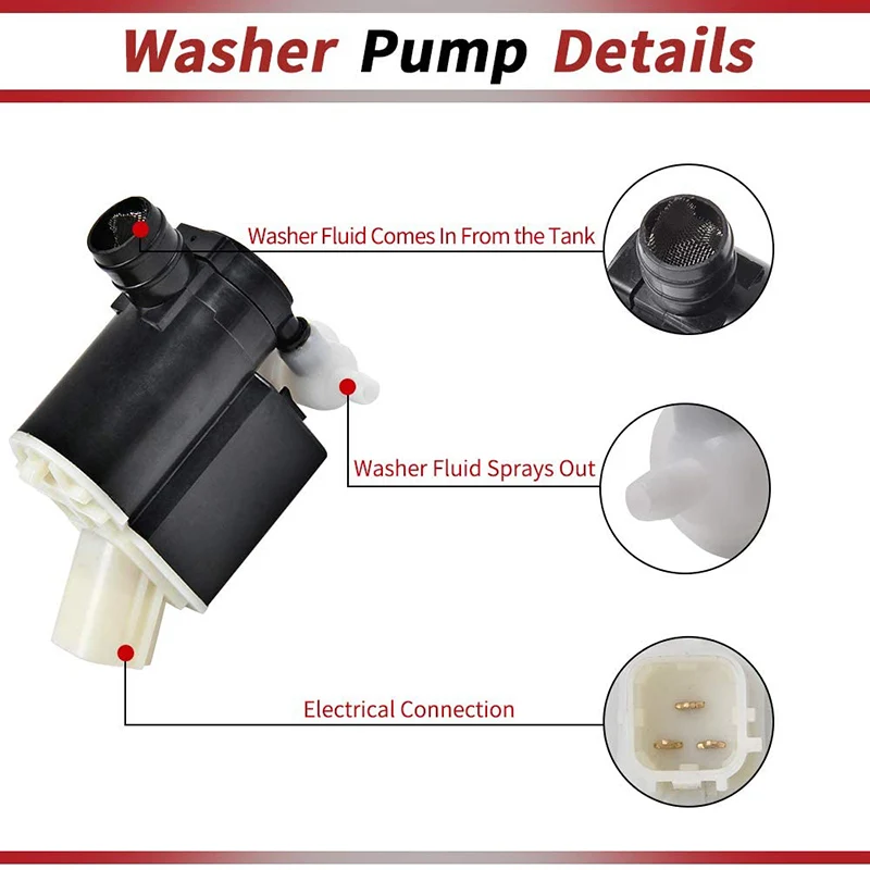 For Hyundai I10 Santa Fe Veloster KIA CARENS CARNIVAL Windshield Washer Motor Pump 98510-1F100、98510-2L100