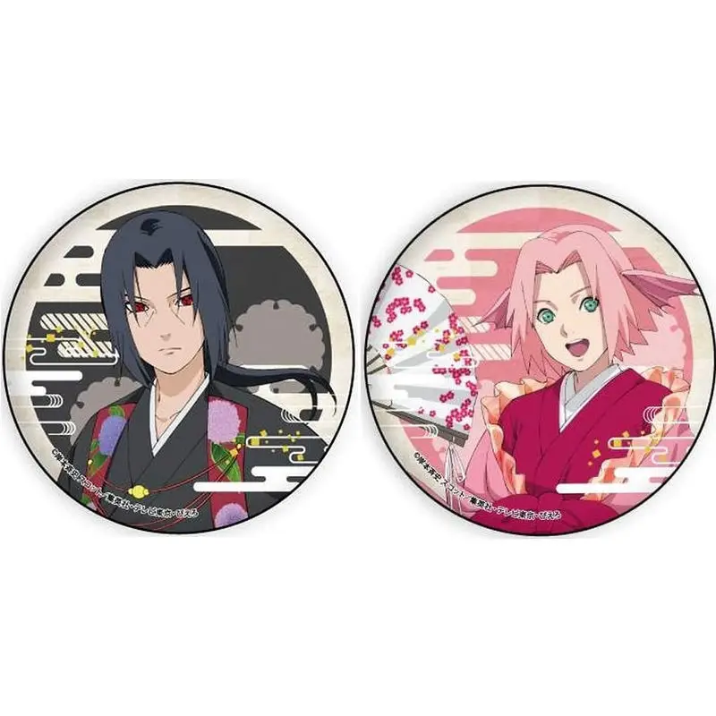 Conjunto de insignias de Anime Naruto, broche de Metal de Sasuke Itachi Sakura, regalo de Cosplay coleccionable para Fans, accesorios de mercancía de Manga