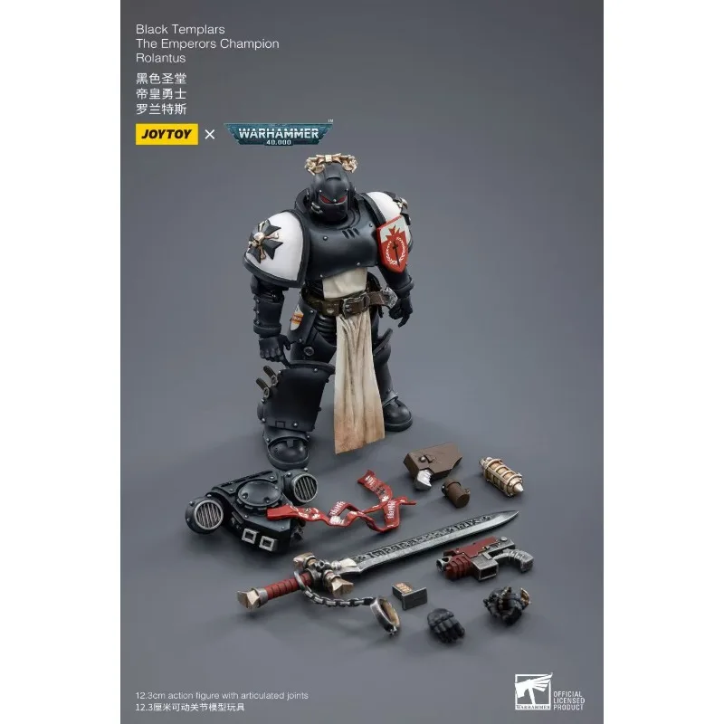 JOYTOY Oryginalny Warhammer 40000 Marszałek Badkras z Czarnej Katedry Emperorskiego Wojownika Rolanda Gotowy Model Kolekcjonerski