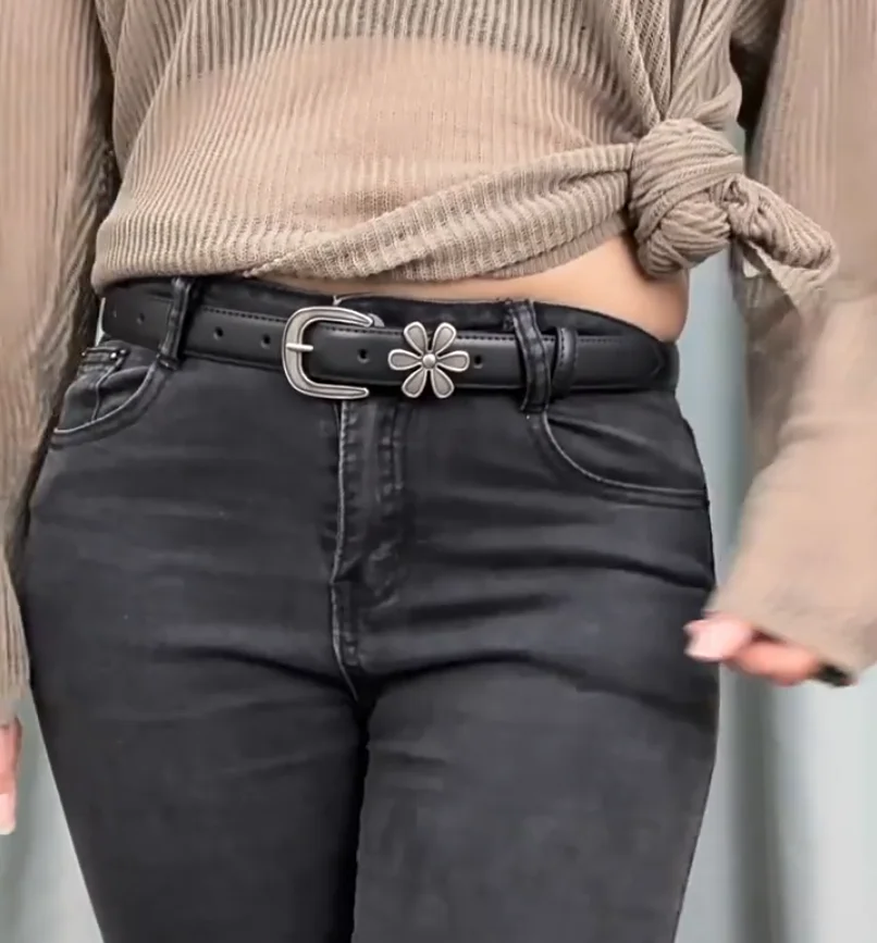 

Женский винтажный корсет из натуральной кожи с цветочной пряжкой, женское пальто с поясом, платье с поясом, узкий ремень J1763