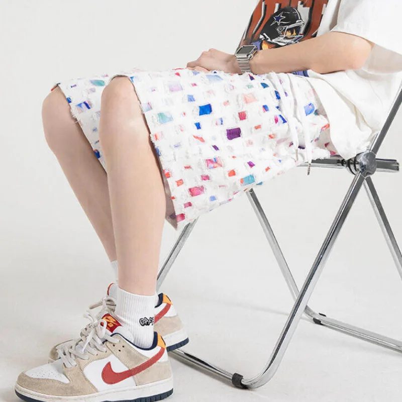 الصيف القطن السراويل الرجال الملونة منقوشة السراويل الرجال الشارع الشهير الهيب هوب فضفاض الجوف خارج السراويل الرجال شورتات للبحر حجم كبير 5XL #6