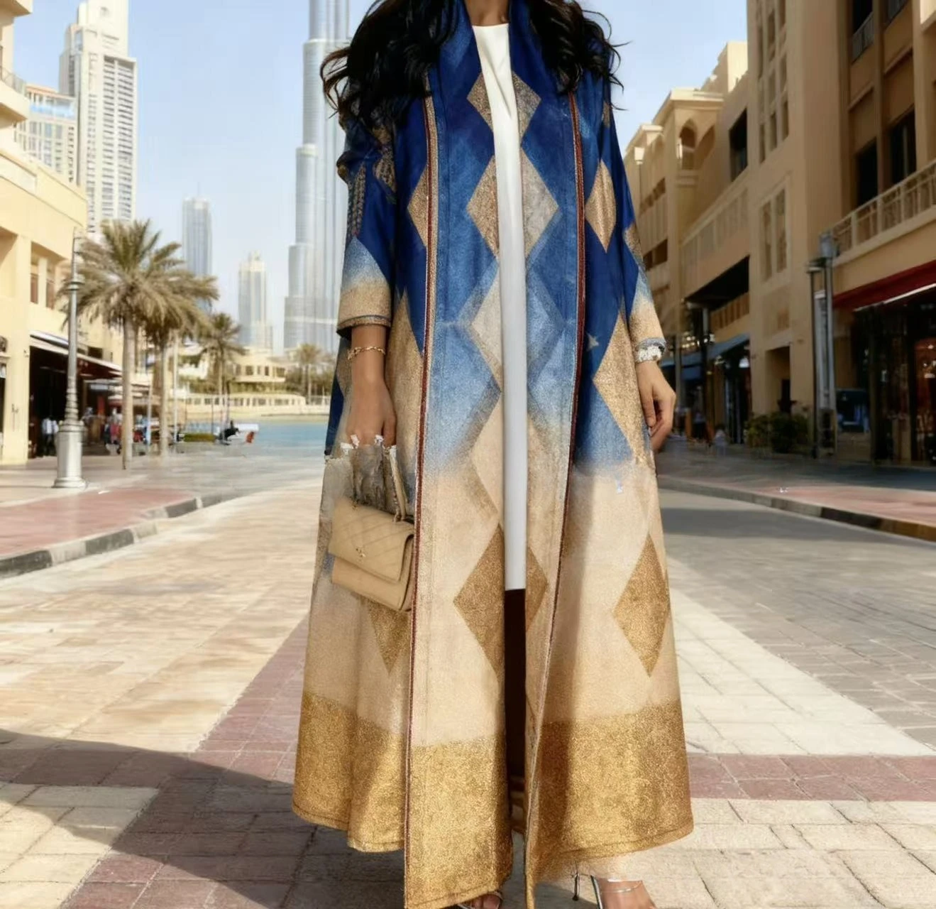 Miyake Pleated Muslim Robe Women's Clothing Spring and Autumn New Cape Foreign Trade Coat