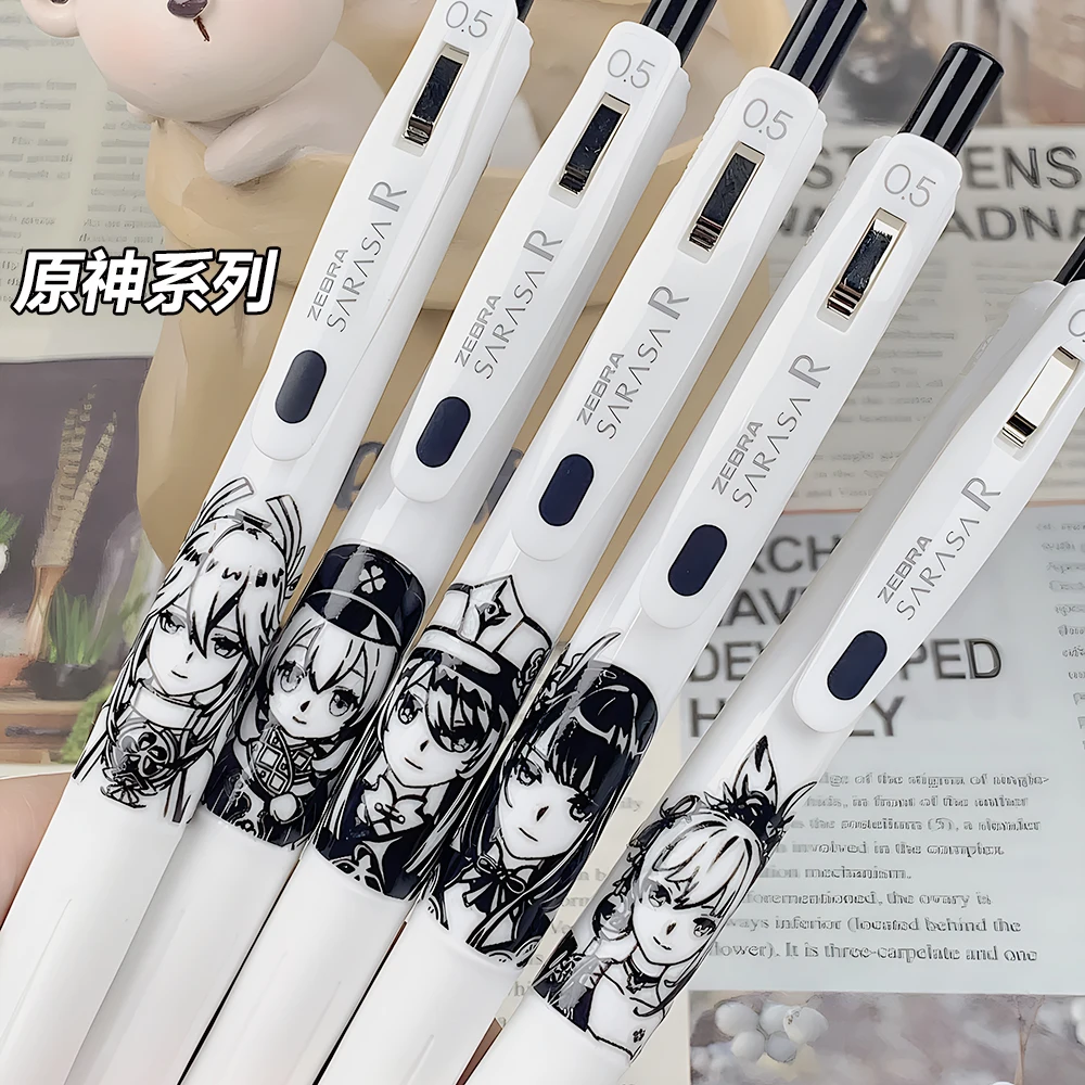 

Anime Genshin Impact Klee Yae Miko Beelzebul Raiden Shogun Yoimiya Hu Tao Cosplay Student Quick-dry Gel Pen Press The Exam 0.5mm