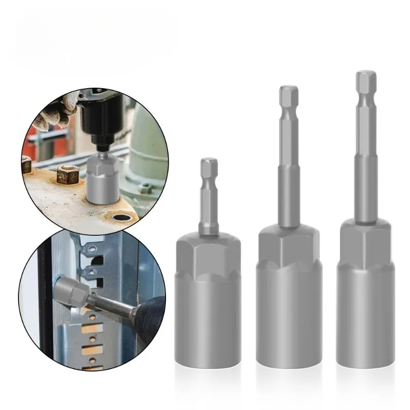 1Pcs 6-19mmx100mm Powerful Socket Inner Hexagonal Wrench Multifunction Hexagonal Handle Screwdriver Socket Extension Rod