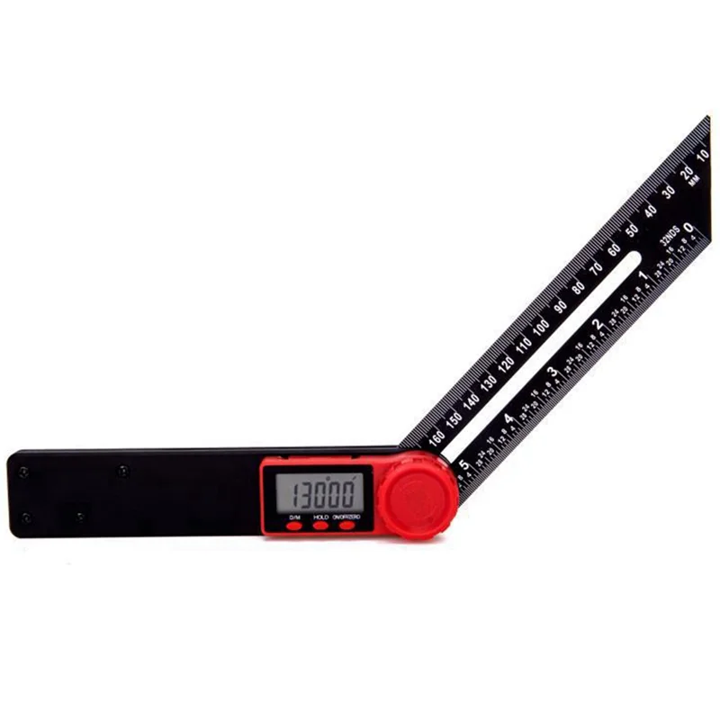 Medidor de ângulo digital AD23 tipo T medidor chanfrado e transferidor 180 mm/360 °   Display LCD para construção de marcenaria