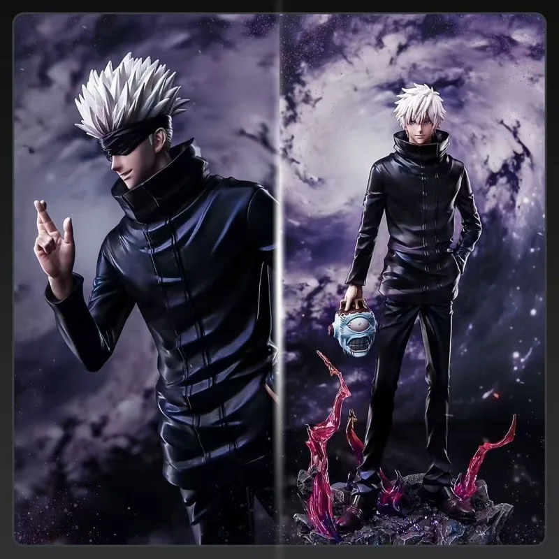 

33CM Anime Jujutsu Kaisen Gojo Satoru Figure Interchangeable Head Model Toy Gift Collection Itadori Yuji Action Figure PVC