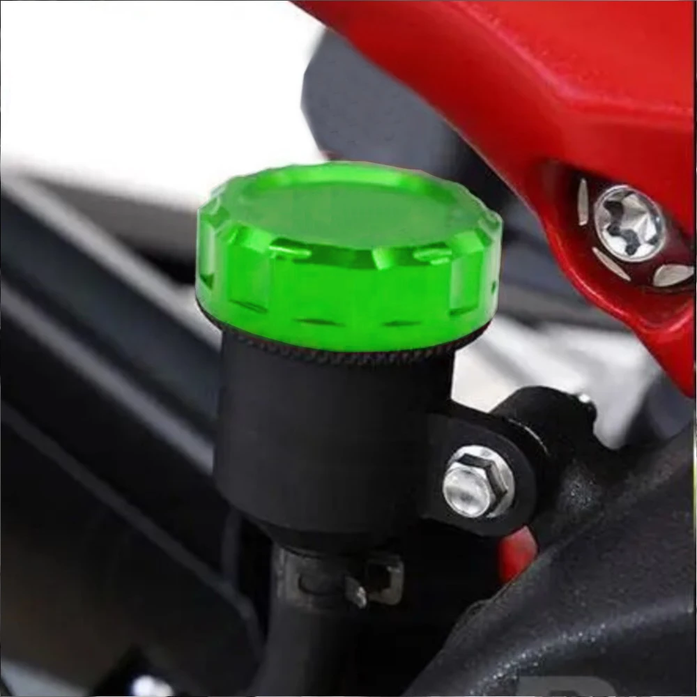 Motorcycle Accessories Rear Brake Fluid Tank Cap Cover Oil Tank Reservoir For Kawasaki KLF300 KLF220 KLF185 KLF110 KL250 KL650