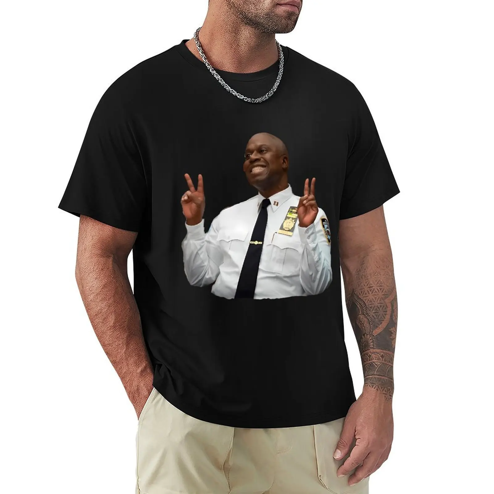 Captain Raymond Holt T-Shirt Basic Breathable Solid Color T-Shirt