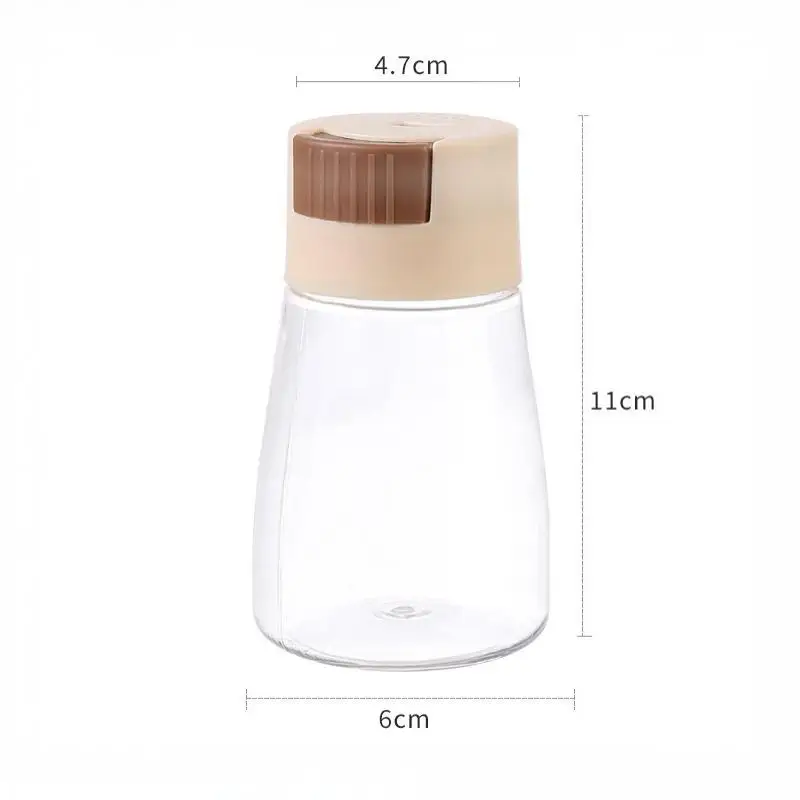 0.5g Quantitative Seasoning Container Dustproof Press Type Seasoning Jar Seasoner Storage Salt Dispenser For Home Kitchen