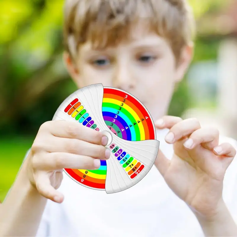 Spinner de matemáticas de 2 piezas, giroscopio, Spinner Fidget, herramienta de aprendizaje de matemáticas, juguetes de descompresión, juego de Educación Temprana de escritorio