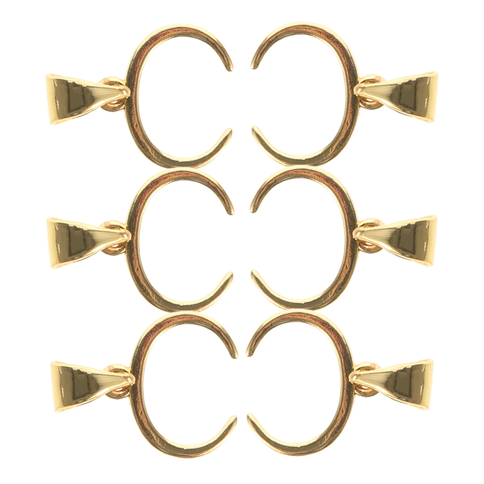 

6 Pcs Bull Nostril Clamp Jewelry Clasp Helper Charm for Necklace Bracelet Connectors Making Clasps Pendant