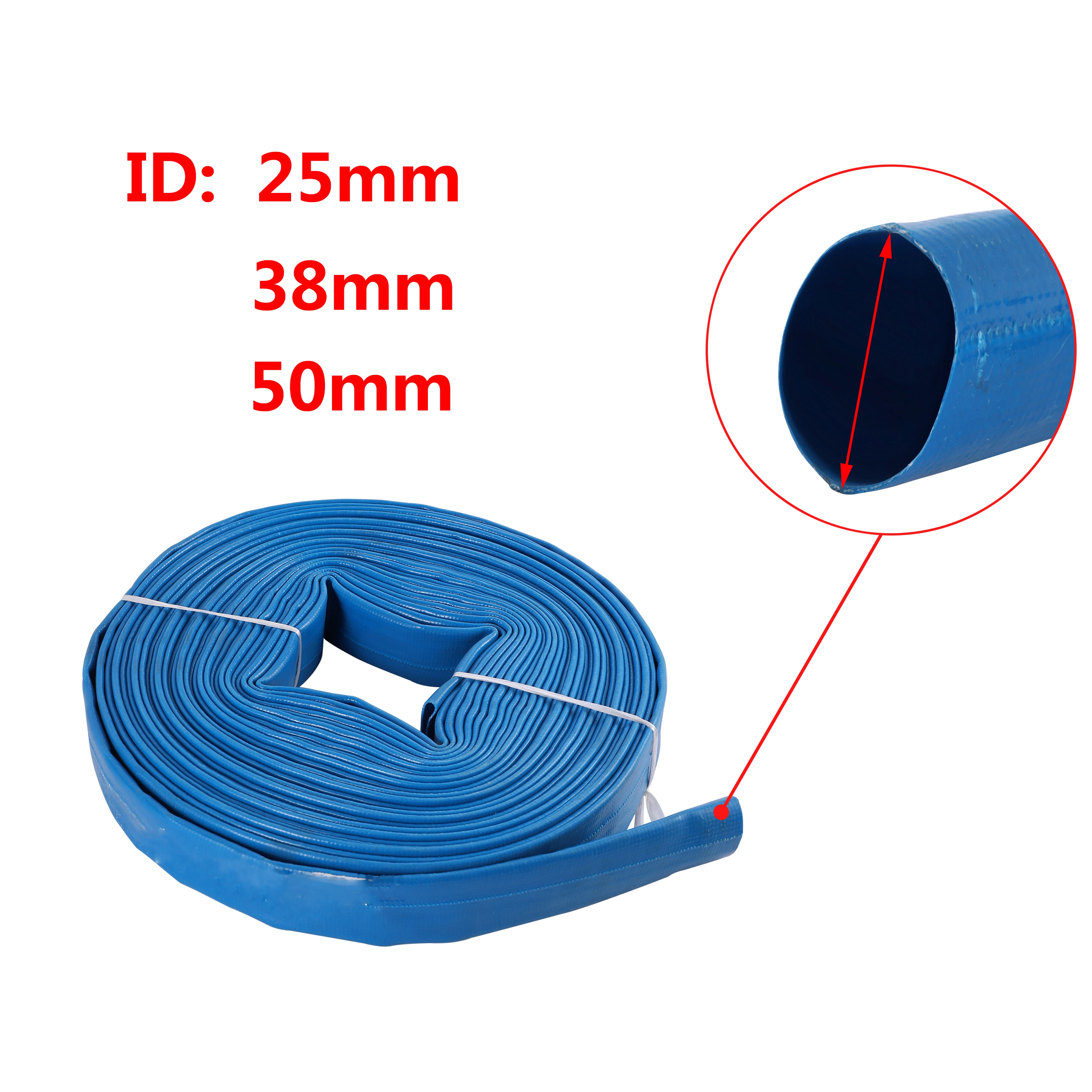 5M 1‘’ 1.5‘’ 2'' Blue Garden Hose Cold-resistance Compatible Water HoseTube Lawn Pipe FireProtection Fire Pipe Irrigating Ground