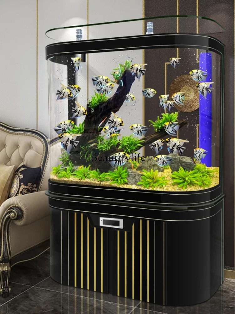 Fish Tank Living Room Small Large Bottom Filter Self-Circulation Ecological Landscape Lazy Change Water