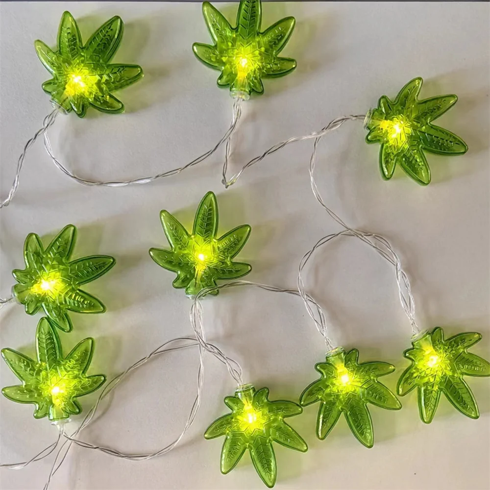 

Wedding Party LED Rome Decoration Leaf String Lights Indoor Party Atmosphere Christmas Battery USB Fairy Lights Curtains 571