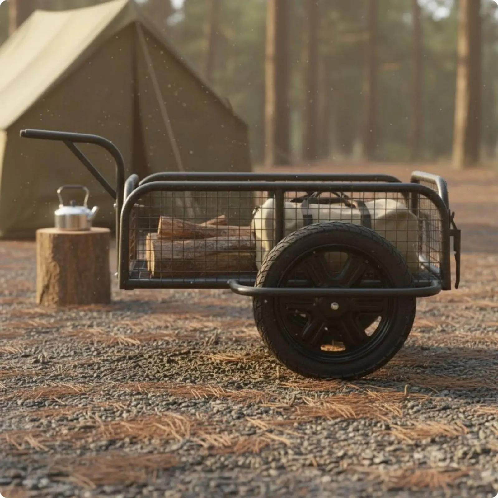 Motorcycle Wagon Wagon High Load Capacity Cycle Cargo Wagon Transport Equipment Universal Hitch Safe Reflectors for Fishing