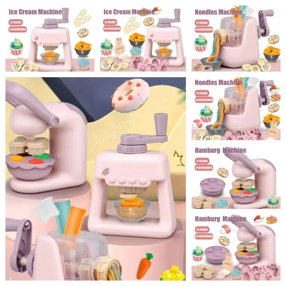 Pretend Play Kochen Spielzeug Simulation Küche Eis Maschine Küche Spielzeug Nudeln Bunte Ton Nudel Maschine DIY Mini Mädchen