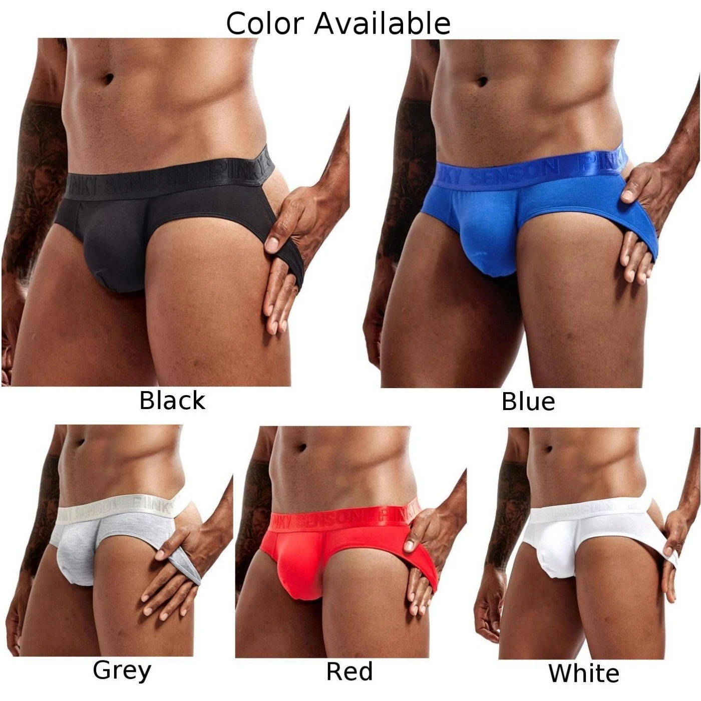 Men Breathable Underwear Backless Jockstrap Brief Underpants Thong Comfortable Bottom Shorts Pants Comfy Lingerie Gay Homo