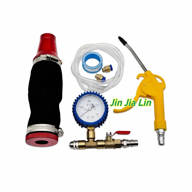 

For Car Natural Gas Pipeline, Gas Exhaust Pressure Leak Detection & Air Bleed Tool Set With Pressure Gauge