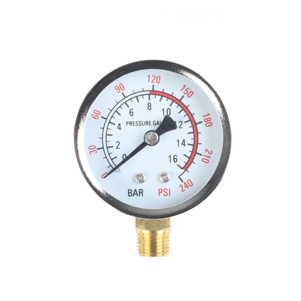 1pc Y60 Pressure Gauge 0-1.6Mpa 0-230PSI Pool Filter Water Pressure Gauge Meter For Air Compressor Pneumatic HVAC Systems