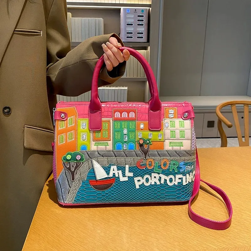 

2026 New Vintage Textured Women's Bag - Handmade Embroidered Versatile Top Handle, Crossbody & Shoulder Bag for Fashion-forward