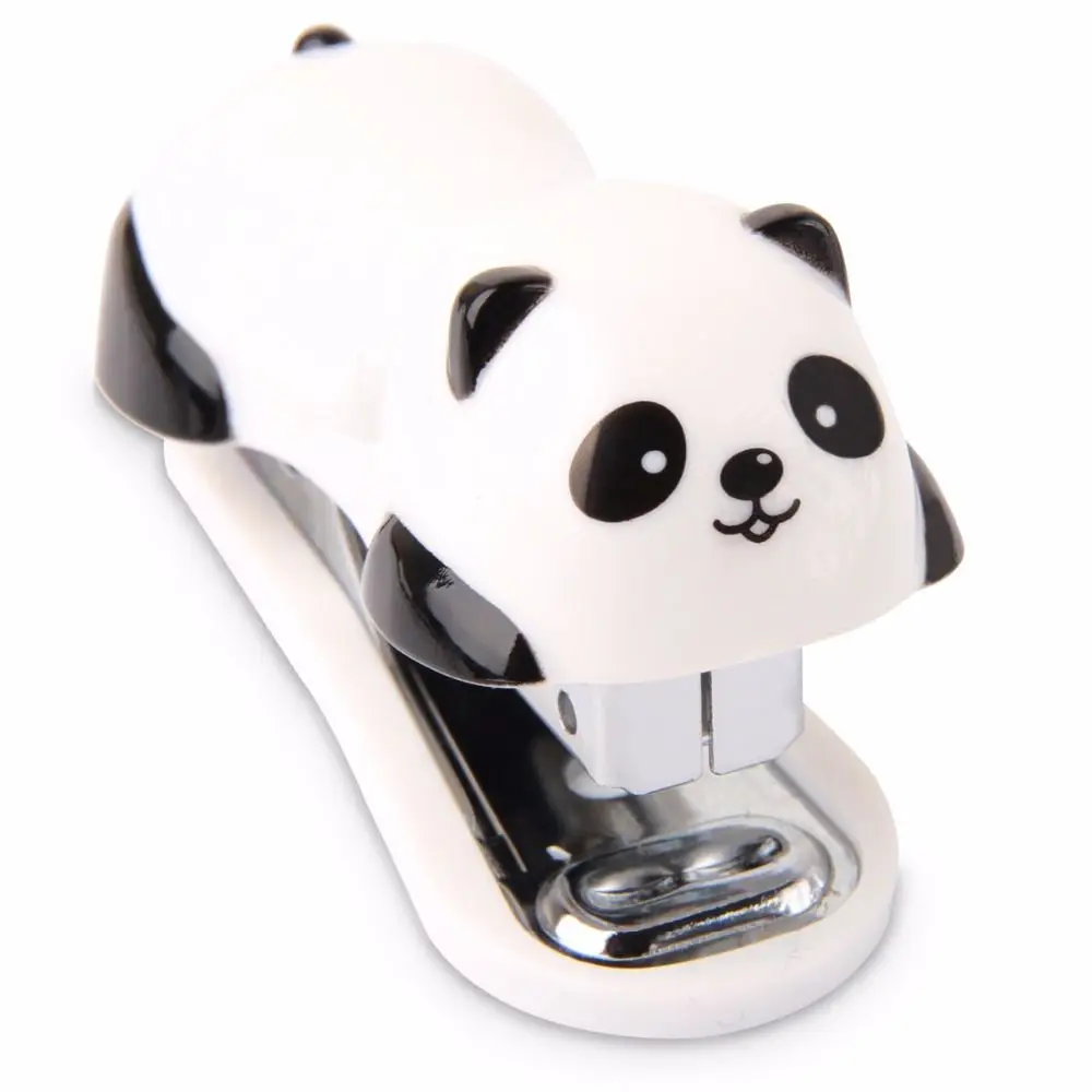 Cute Panda Deli Portable Mini Stapler No.10 Staples Student Stationery Gift School Office Supply Business Binding Tool