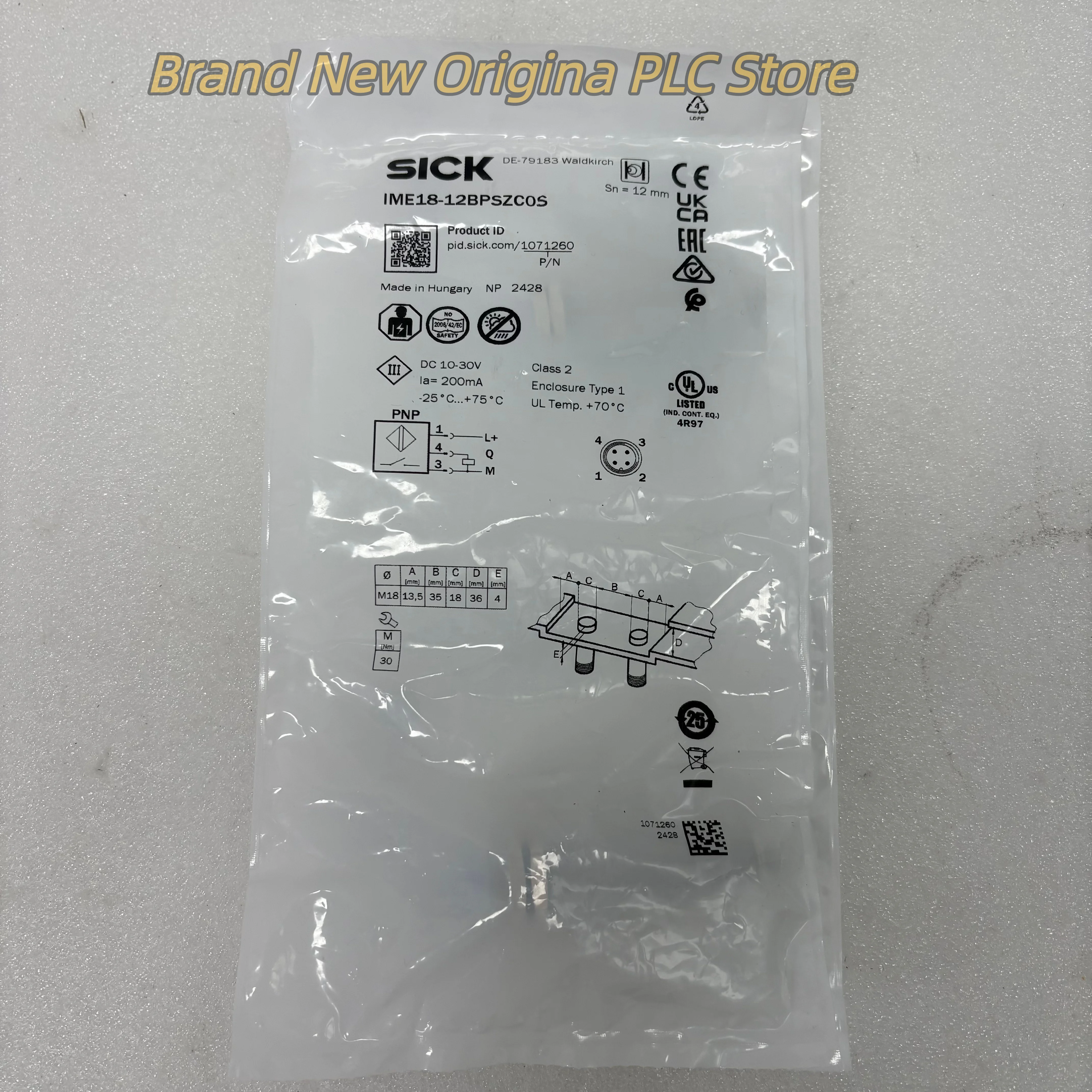 

IME18-12BPSZC0S 1071260 proximity sensor 100%NEW
