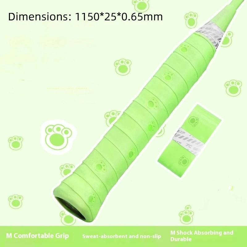 القط مخلب مضرب بدمنتون مقبض قبضة عدم الانزلاق مقبض التفاف الشريط العرق ماصة اليد شريط لاصق لف مضرب المطاط Overgrip #6